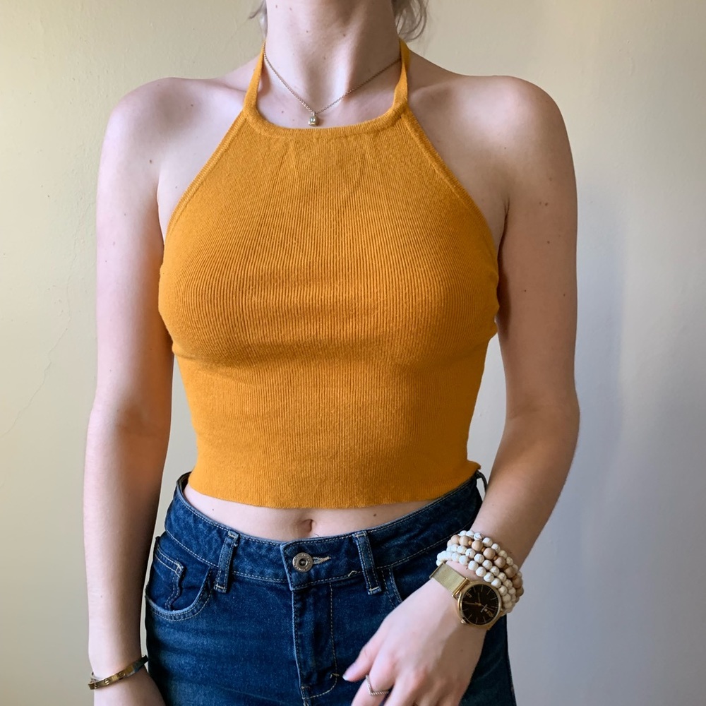 Knit halter top
